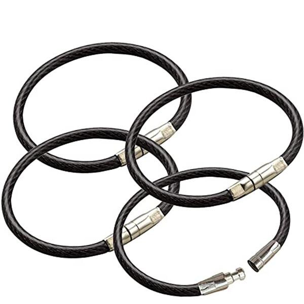 LuckyLine: 4-1/4 LOCKING CABLE RNG BLACK